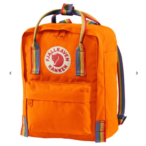 Fjallraven - Unisex Kanken Rainbow MIni Backpack, O/S, color orange. - Picture 2 of 5